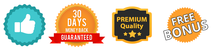 Guarantee badge and course mockup